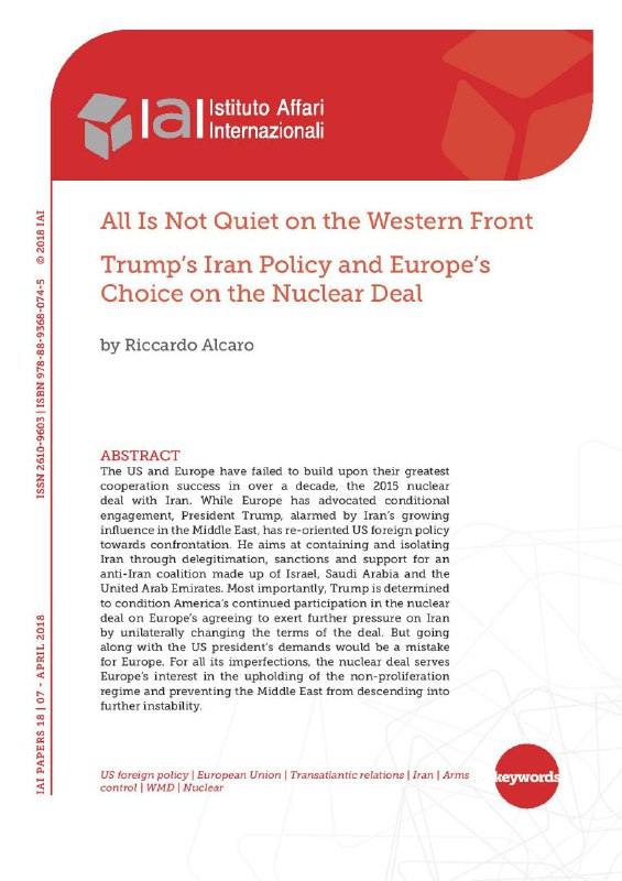  Trump’s Iran Policy and Europe’s Choice on the Nuclear Deal
