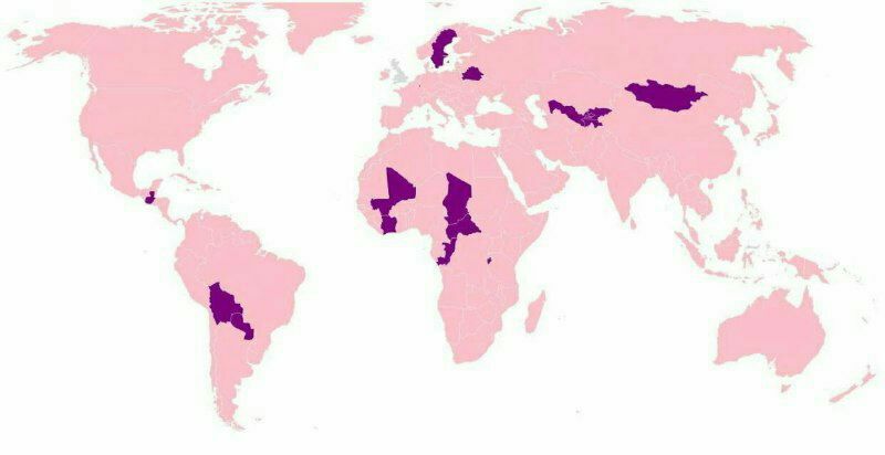 🔴طبق نقشه فوق به جز ۲۲ کشور که به رنگ بنفش هستند سایر کشورهای جهان در طول تاریخ مورد هجوم نظامی بریتانیا قرار گرفته‌اند …منبع: این