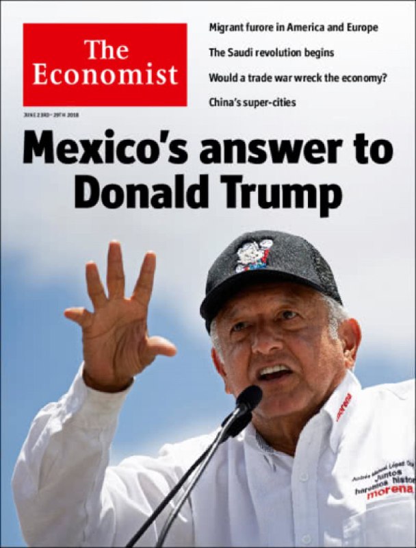 نشریه اکونومیست در آخرین شماره خود به بررسی پاسخ مکزیک به دونالد ترامپ و رئیس جمهور آتی مکزیکی‌ها، سرآغاز تحولات در عربستان و سیاس