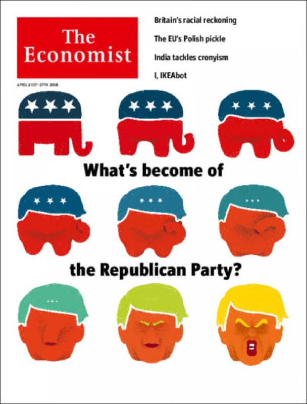 هفته نامه اکونومیست در این شماره خود به بررسی حزب جمهوری خواه و ریاست جمهوری ترامپ پرداخته است