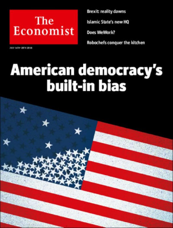 شماره جدید نشریه اکونومیست با انتخاب عنوان «جهت گیری درونی دموکراسی آمریکایی» به «استبداد اقلیت» و حرکت به سوی «جمهوری‌های روستایی