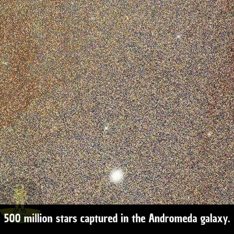 این تصویر که توسط تلسکوپ هابل از کهکشان آندرومدا گرفته شده، پانصد میلیون ستاره را در خود جای داده است …🆔