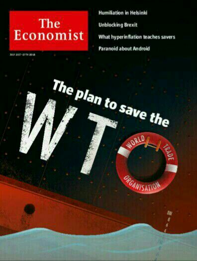 📌طرح جلد شماره جدید اکونومیست با عنوان: تدبیر برای نجات سازمان تجارت جهانی