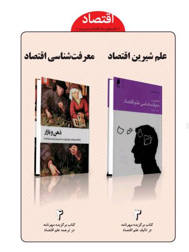 کتاب معرفت شناسی علم اقتصاد، نوشته دکتر موسی غنی نژاد، به عنوان کتاب سال ماهنامه مهرنامه در حوزه تألیف برگزیده شده