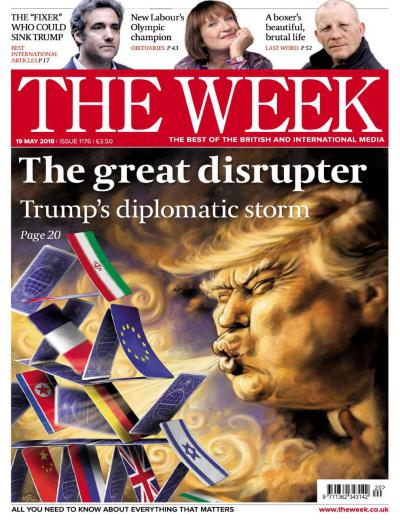 نشریه ویک طرح روی جلد خود را به ترامپ و طوفان دیپلماتیک وی اختصاص داده و از او با نام «مختل کننده بزرگ» نام برده است