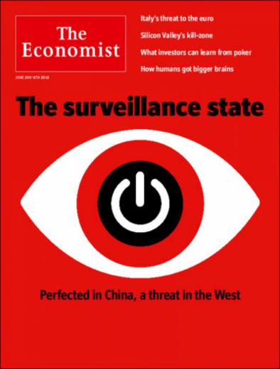 تیتر شماره این هفته اکونومیست به «دولت ناظر» با طرحی از چشمی ناظر به خوانندگان اختصاص پیدا کرده، نظارتی که در چین کامل شده و تهدید