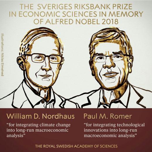 خبر فوری.. پل رومر و ویلیام نوردهاوس نوبل اقتصاد را به خانه بردند