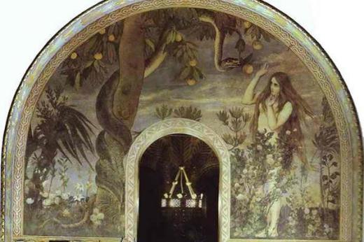 اثر هنری ویکتور واسنتسو، با نام «اغوا» که داستان اغوای حوا توسط مار را از عهد عتیق روایت می‌کند