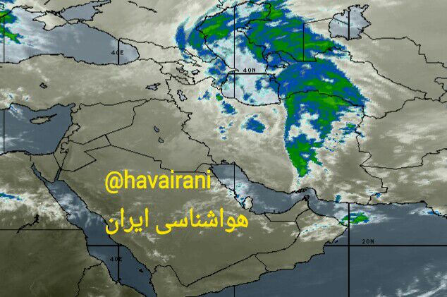 آخرین تصویر دریافتی از ماهواره پوشش ابر ایران و منطقه. telegram. me/joinchat/BVAIeTwA۱۳wKFFA۶pWw_dw