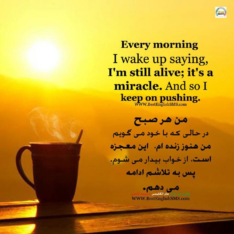 من هر صبح در حالی که با خود می‌گویم من هنوز زنده‌ام، این معجزه است، از خواب بیدار می‌شوم