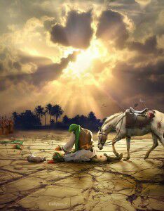 السلام علی الحسین. وعلى علی بن الحسین. وعلى أولاد الحسین