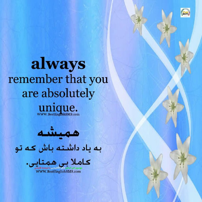 همیشه به یاد داشته باش که تو کاملا بی همتایی …Join Us👇🌷