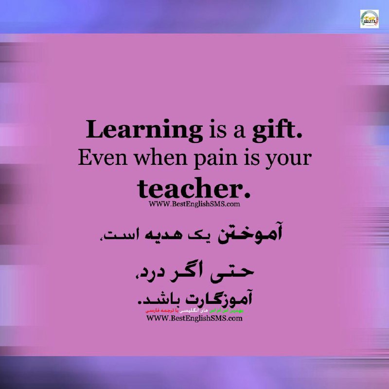 آموختن یک هدیه است، حتی اگر درد، آموزگارت باشد …Join Us👇🌺