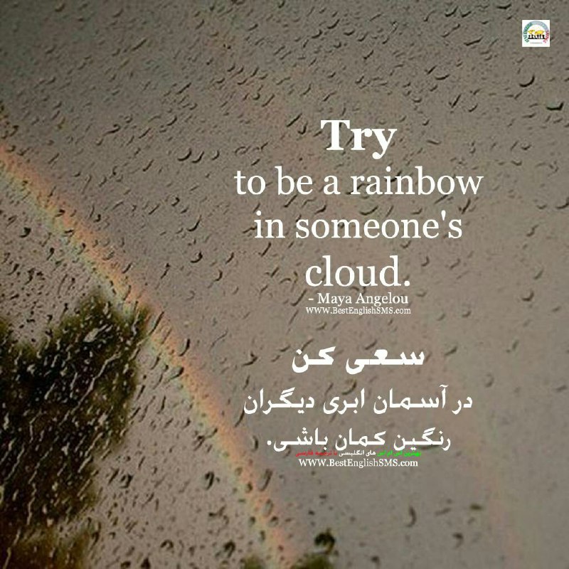 سعی کن در آسمان ابری دیگران رنگین کمان باشی. - مایا آنجلو.. Join Us👇🌷