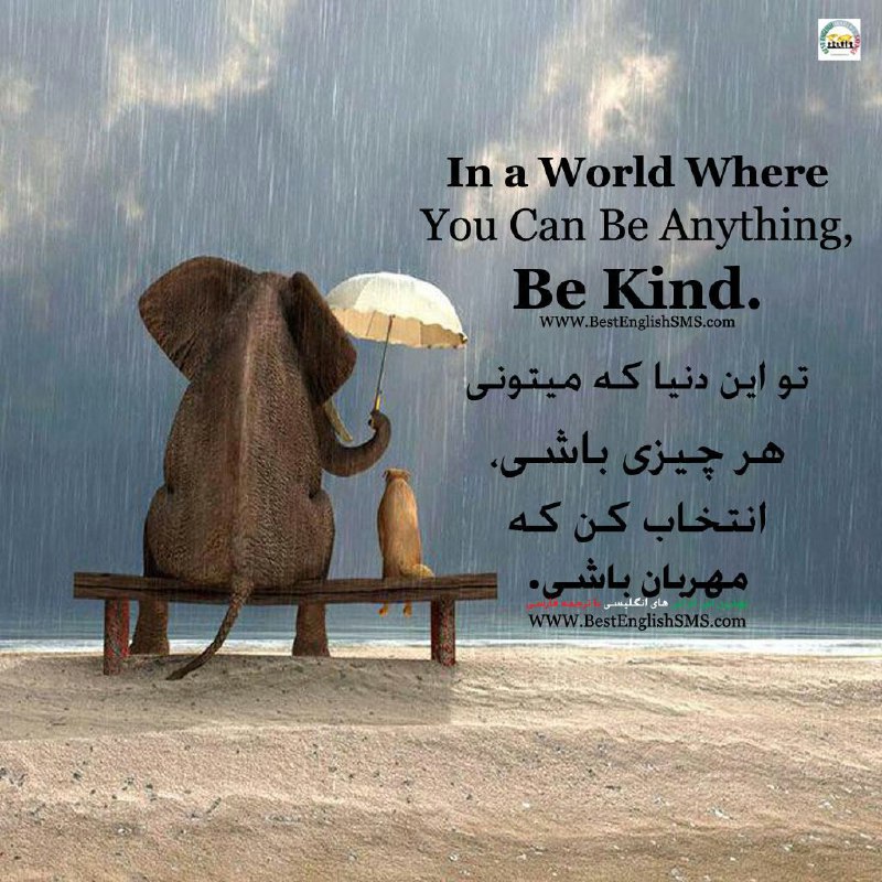 تو این دنیا که میتونى هر چیزى باشى، انتخاب کن که مهربان باشى …Join Us👇🌷