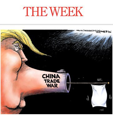 🎭کاریکاتور.. «جنگ تجاری آمریکا و چین» …نشریه د. ویک …sapp
