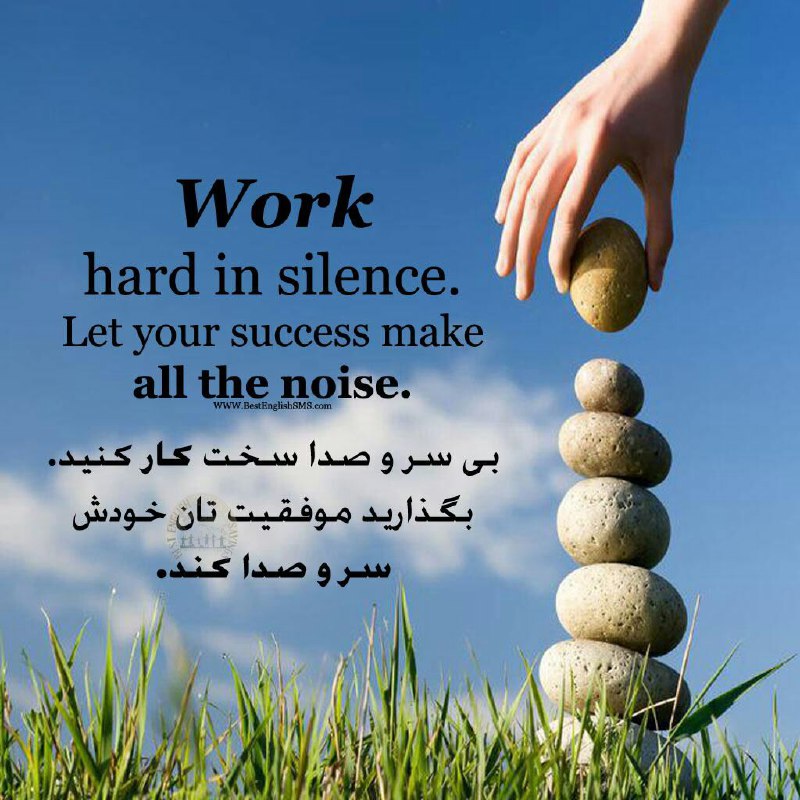 بی سر و صدا سخت کار کنید. بگذارید موفقیت تان خودش سر و صدا کند …
