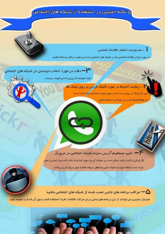 ✅ ۵ نکته امنیتی در استفاده از شبکه‌های اجتماعی❗