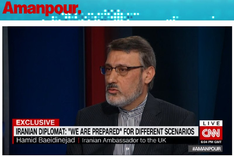 بعیدی نژاد در گفتگو با CNN: با خروج آمریکا از توافق هسته‌ای، توافقی باقی نخواهد ماند و ایران آماده بازگشت به شرایط قبلی است