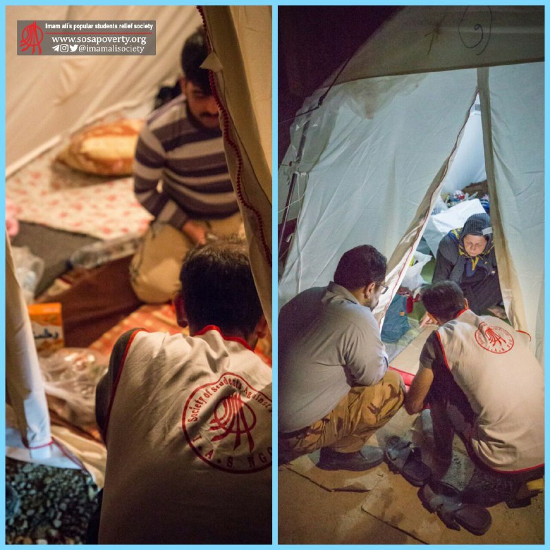 🌀 حضور پزشک داوطلب برای ویزیت هم‌وطنان ساکن در کمپ مصلی در شهر توسط جمعیت امام علی (۹۸/۱/۲۵) …🆔