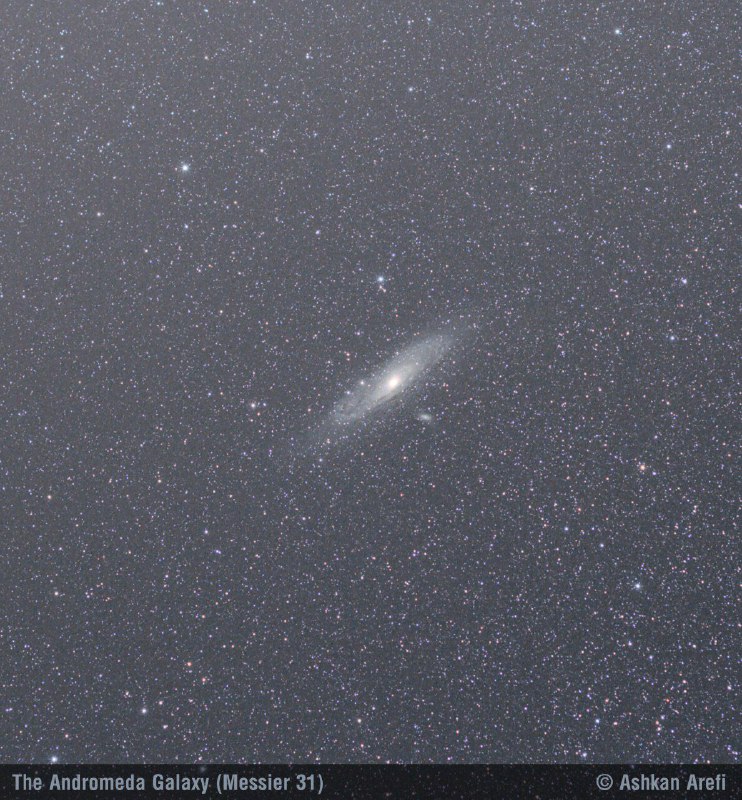 🌗 «کهکشان آندرومدا» نزدیکترین همسایه کهکشان راه شیری، در آسمان خارج از شهر، با چشمان غیرمسلح نیز قابل مشاهده هست