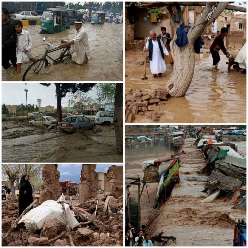 همزمان با بارش‌های سیل آسا در استان‌های مختلف ایران، سیل برخی ولایات افغانستان را نیز در نوردیده، به مزارع و زیرساخت‌ها آسیب زده و