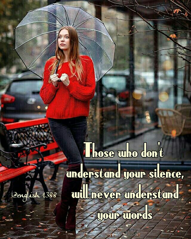 کسانی که سکوت شما را درک نمی‌کنند، هرگز گفته هایتان را هم درک نخواهند کرد …