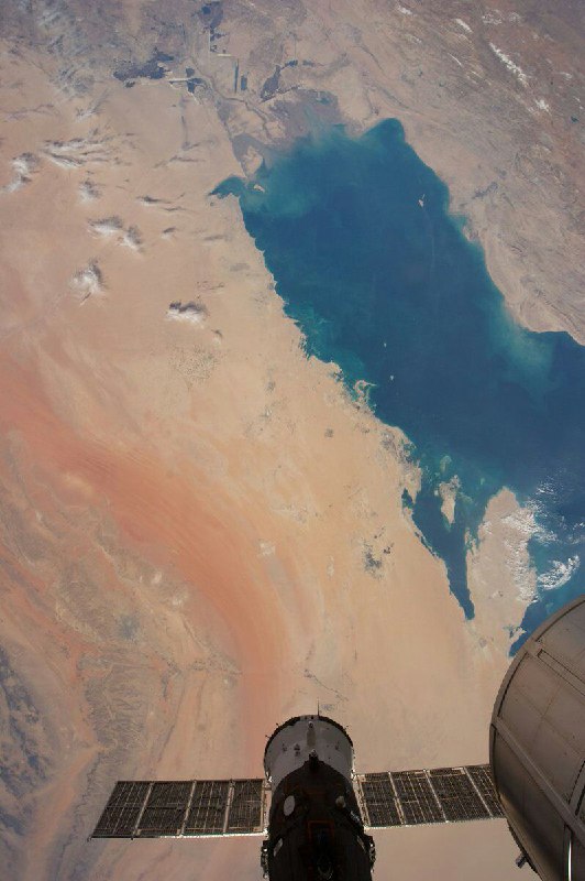 ‏خلیج همیشه فارس از دید ایستگاه فضایی بین المللی