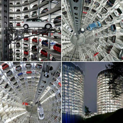 پارکینگ طبقاتی حیرت انگیز فولکس واگن آلمان در شهر ولفسبورگ آلمان