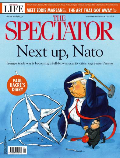 نشریه اسپکتاتور با تیتر «بعدی، ناتو» در شماره تازه خود، به خروج امریکا از تمامی پیمان‌ها اشاره کرده و همچنین معتقد است جنگ تجاری ت