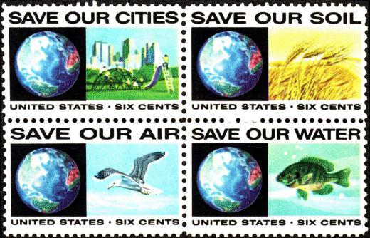 تمبر یادبود روز جهانی زمین در ایالات متحده