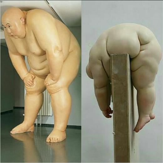 جزییات مجسمه‌های مو بویان هنرمند چینی در تجسم چاقی و مصرف‌گرایی …